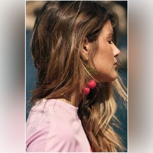 ZARA…CHERRY BEAD EARRINGS